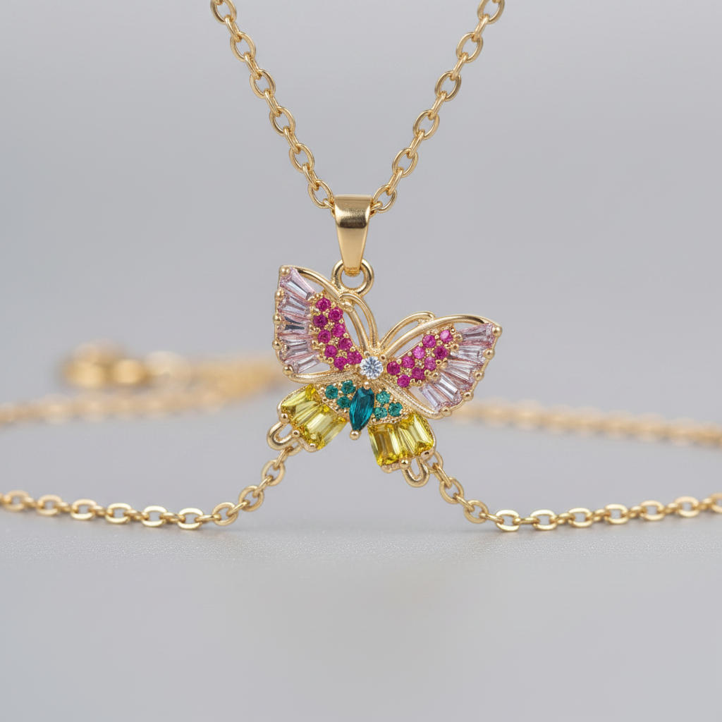 Collar Mariposa Multicolor