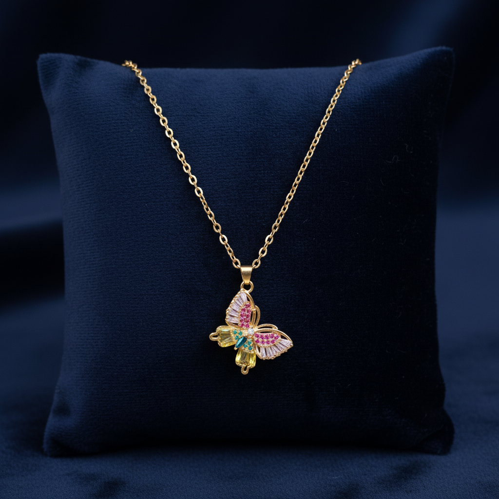 Collar Mariposa Multicolor