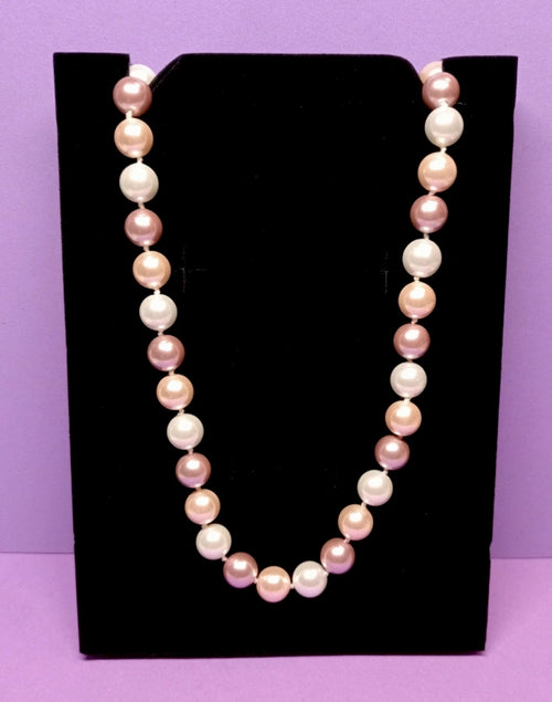 Collar perlas rosa