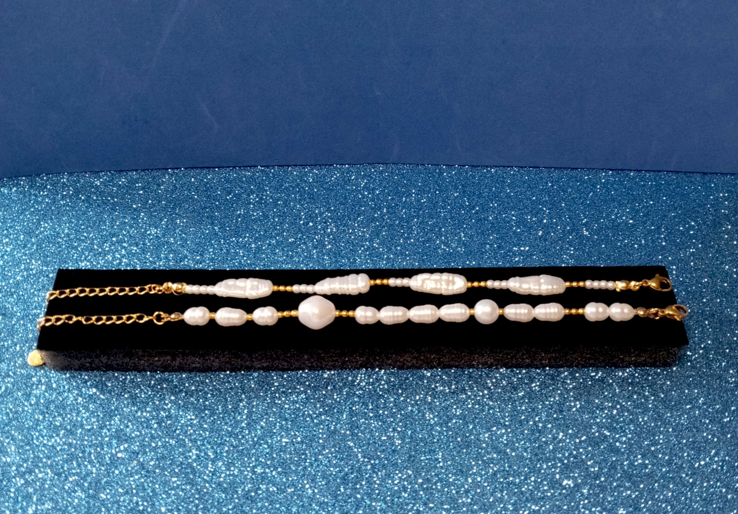 Lote dos pulseras perlas