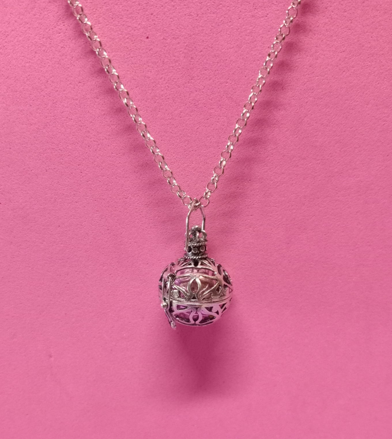 Llamador de Ángel en tonos Rosa y Plateado